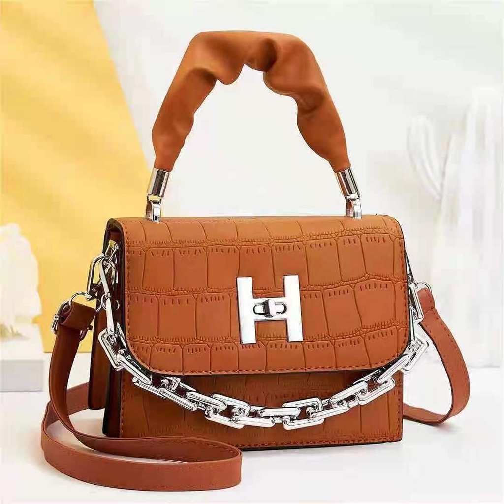 ZC 2717 RISCE TAS HAND BAG PEGANGAN KERUT IMPORT WANITA CEWEK PEREMPUAN JAKARTA BATAM H