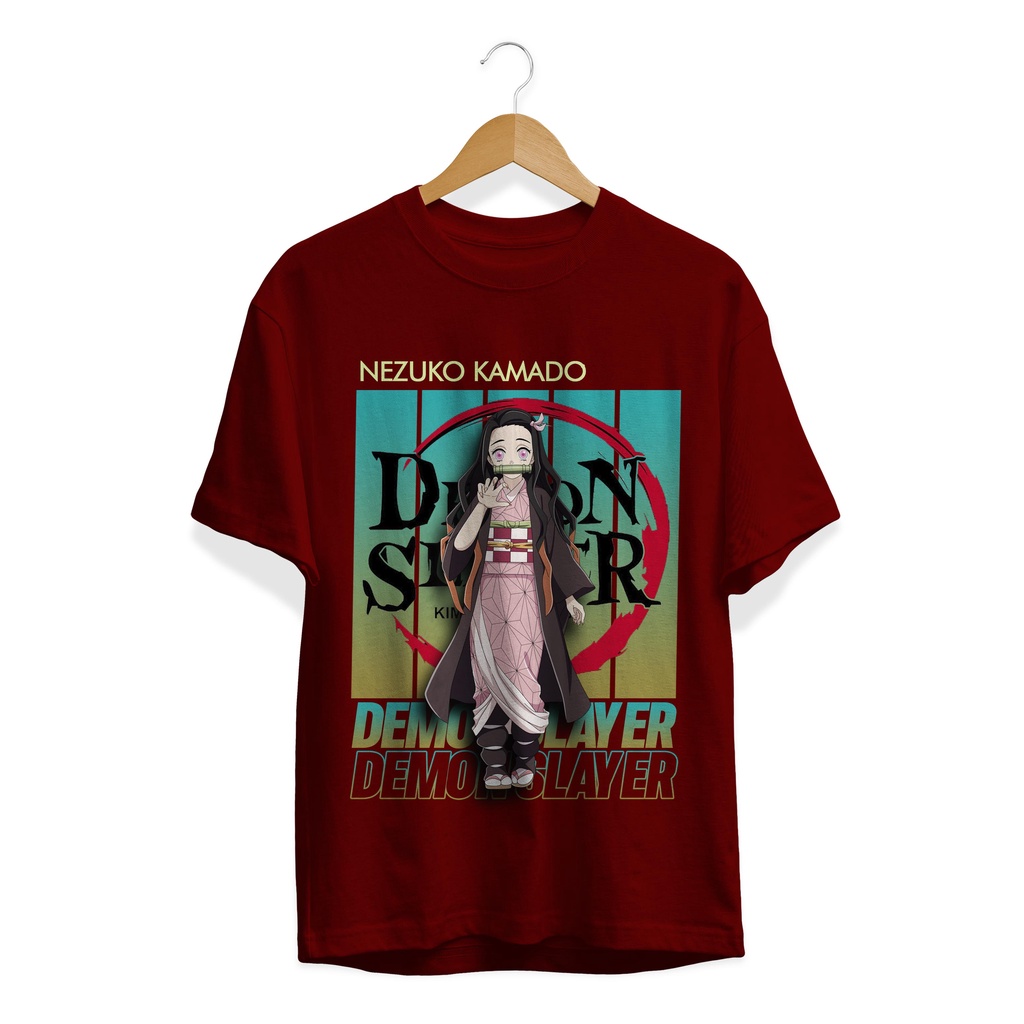 T-SHIRT BAJU KAOS ANIME DEMON SLAYER NEZUKO KAMADO PLASTISOL