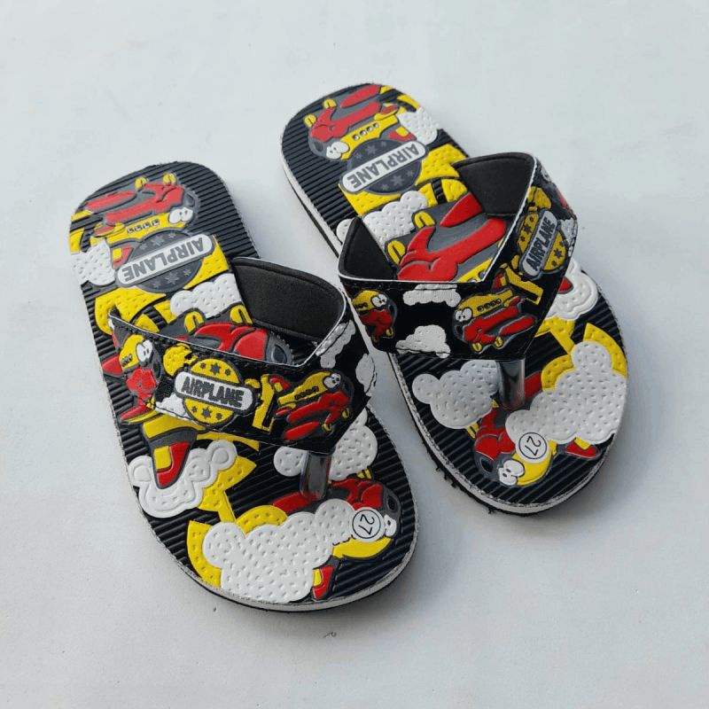 Sandal Jepit Anak Laki Laki Muka Print Airplane