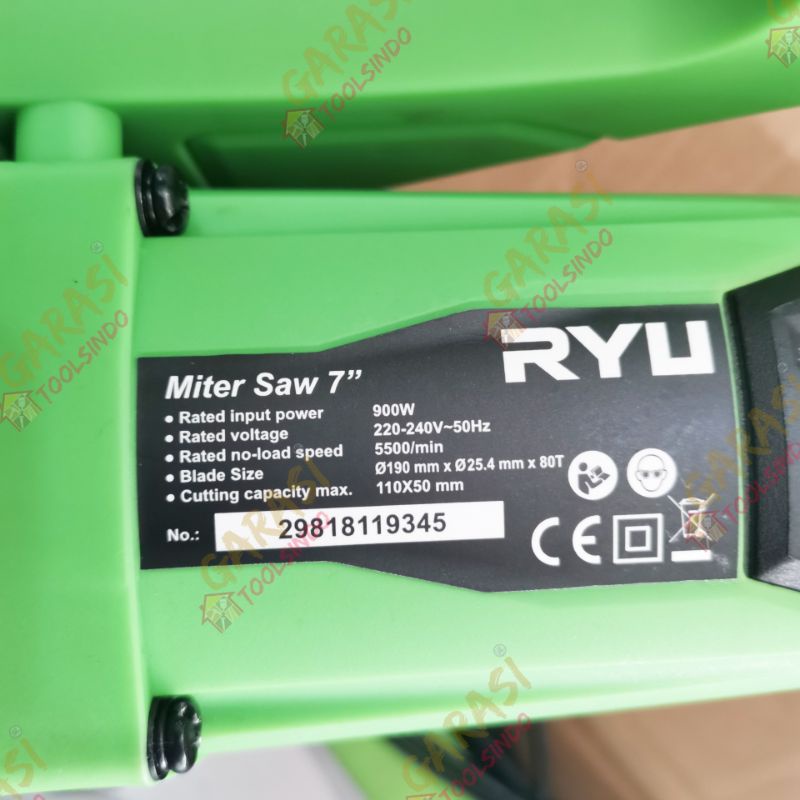 RYU mitter saw 7&quot; RMS 180 mesin miter saw 7 inch mesin potong aluminium kayu mittersaw alumunium