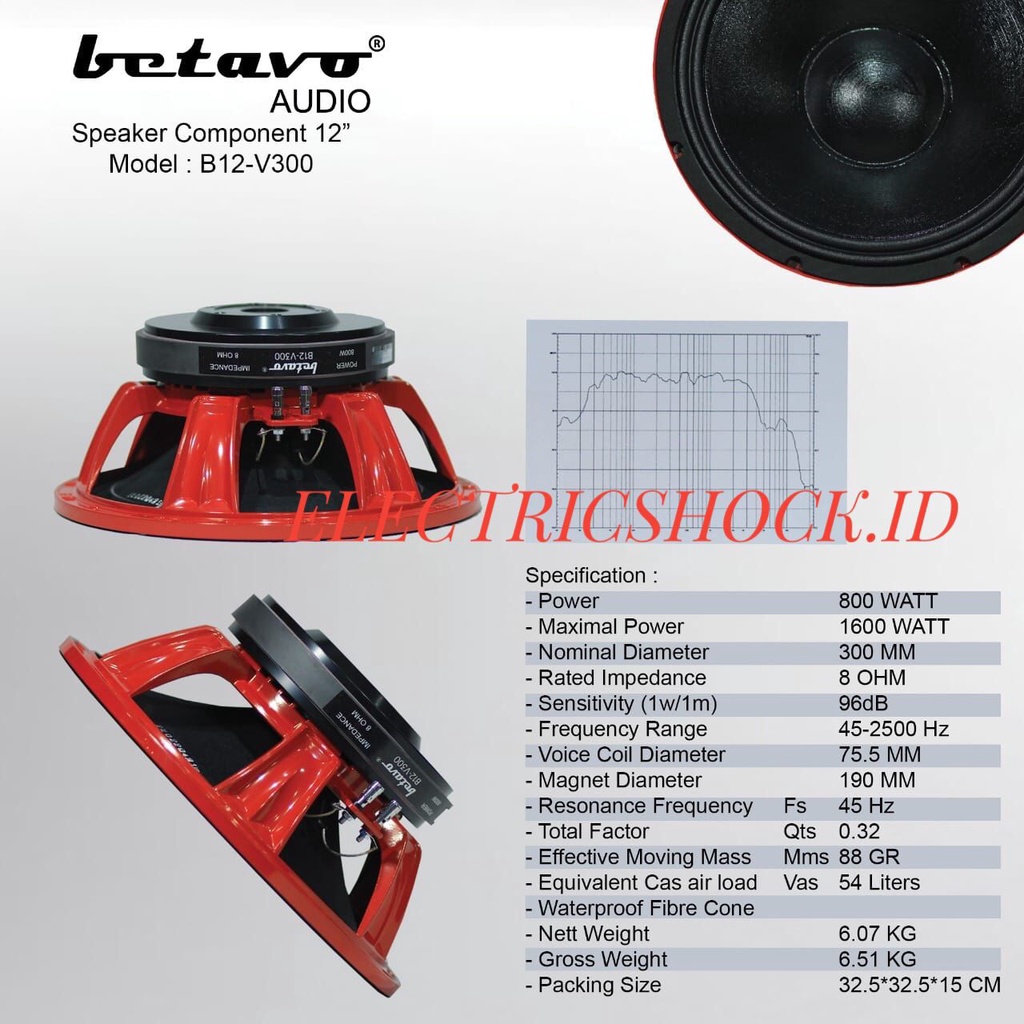 SPEAKER COMPONENT BETAVO B12 V300 / BETAVO B12V300 ORIGINAL