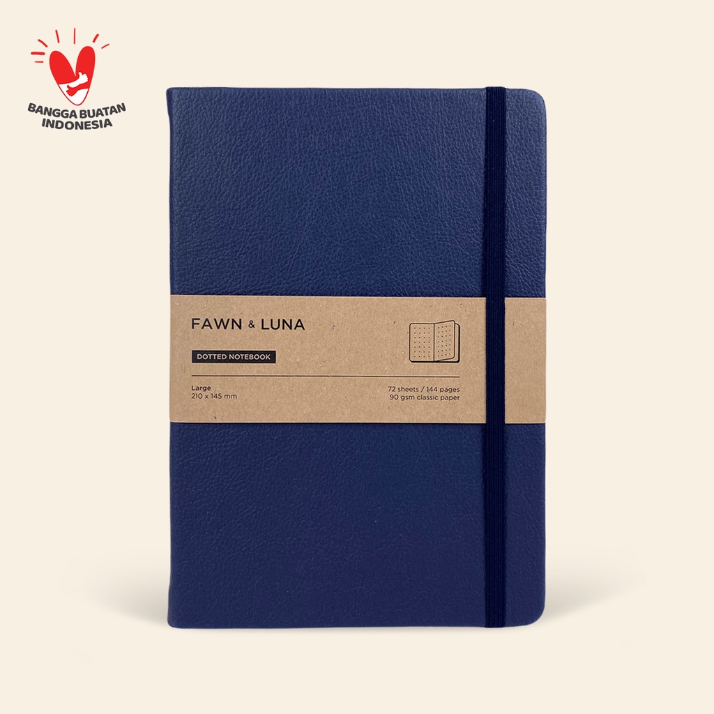 

Fawn & Luna - NAVY BLUE - Notebook Large A5 - Buku Jurnal/Agenda/Diary/Catatan