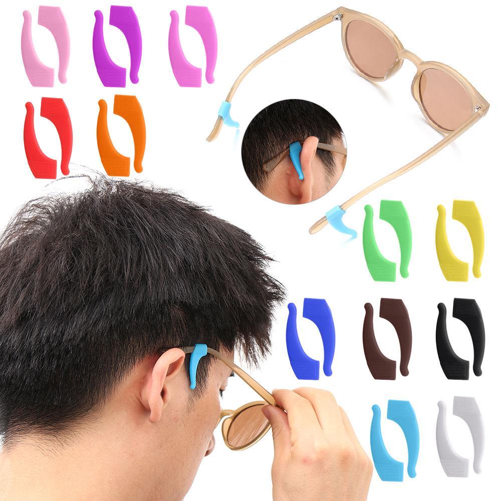 R-flower 5pasang Kait Telinga Kacamata Cengkal Kacamata Eyewear Hook Grips Eyeglasses Silikon Lembut Ear Hook