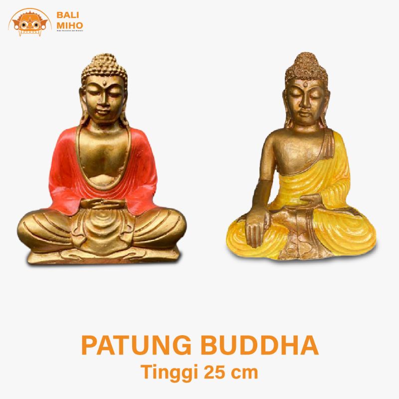 Patung Buddha Resin - Buddha Emas - Patung Buddha - Patung Budha - Patung Buda - Miniatur Buddha - P