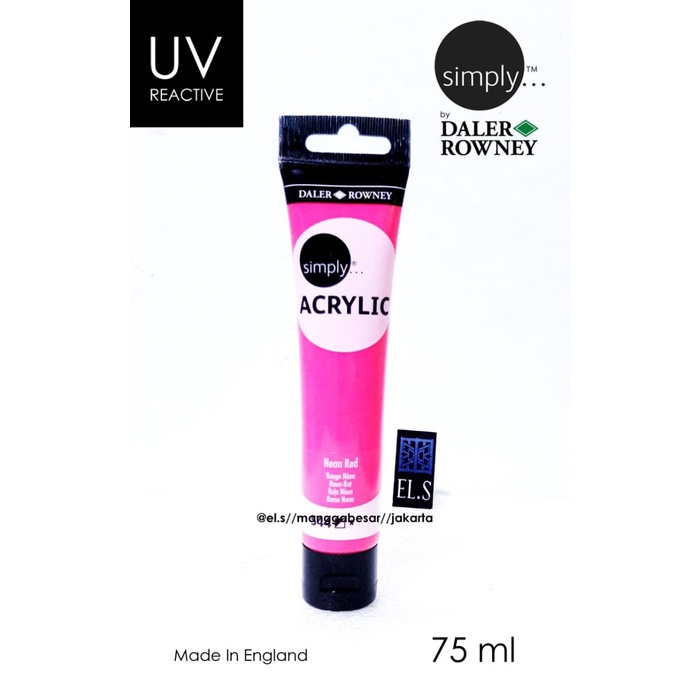 

Murah Daler Rowney Simply Acrylic Neon Red 75 Ml ( Cat Akrilik ) Terbatas