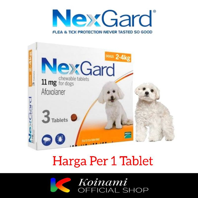 NEXGARD 2-4 KG / OBAT KUTU ANJING / OBAT KUTU ORAL