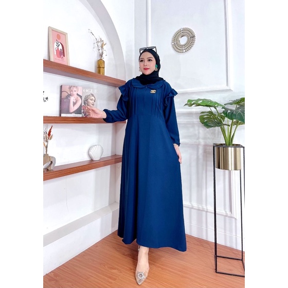 DRESS WANITA CHANEL CRINCEL PREMIUM | GAMIS TERBARU KONVEKSIANA