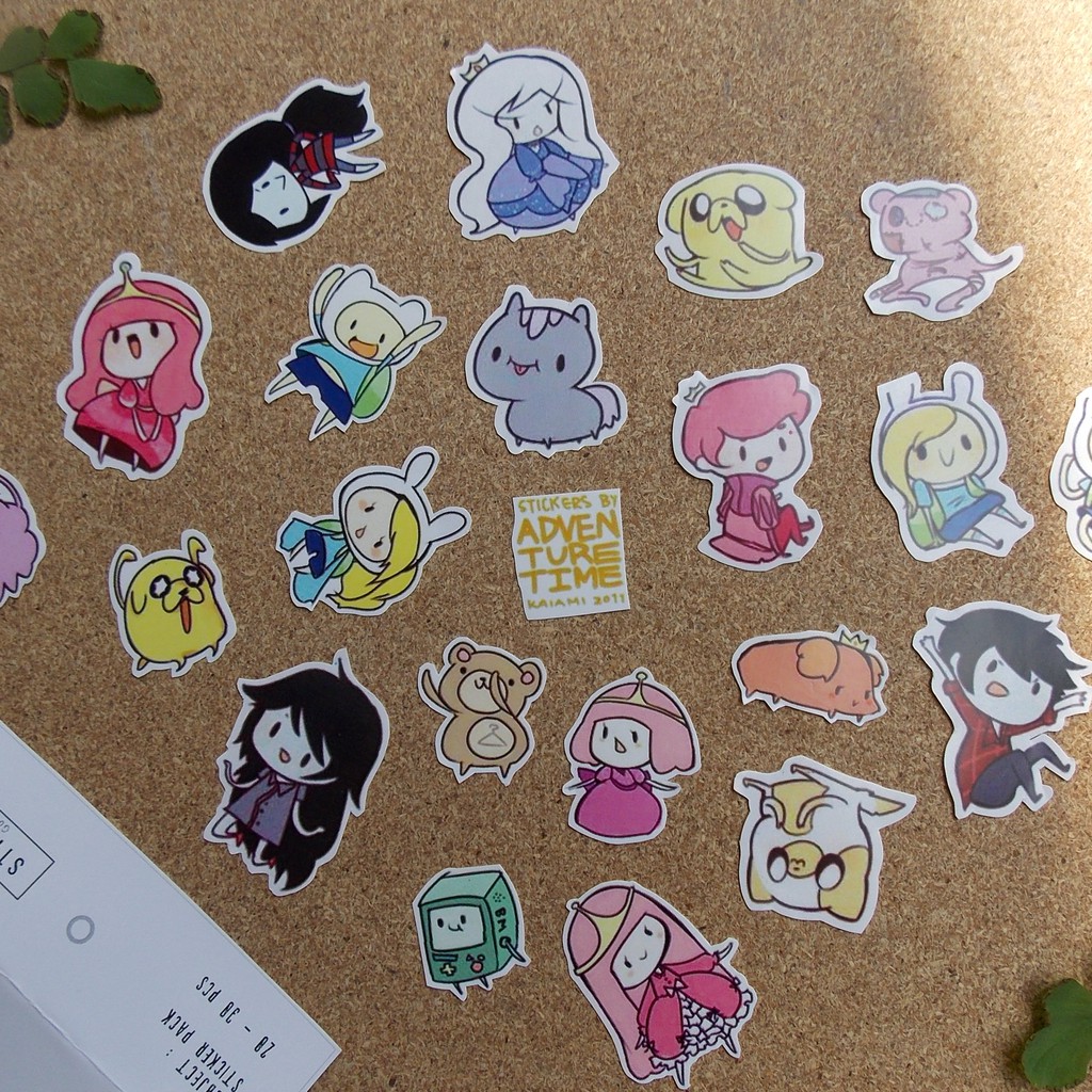 Stiker Adventure Time Kartun Lucu Tumblr Journal Sticker Lettering