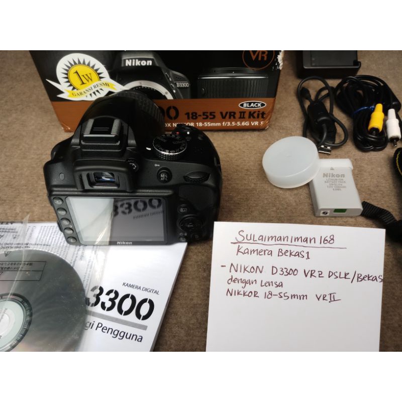 Nikon D3300 VR 2 KIT Bekas