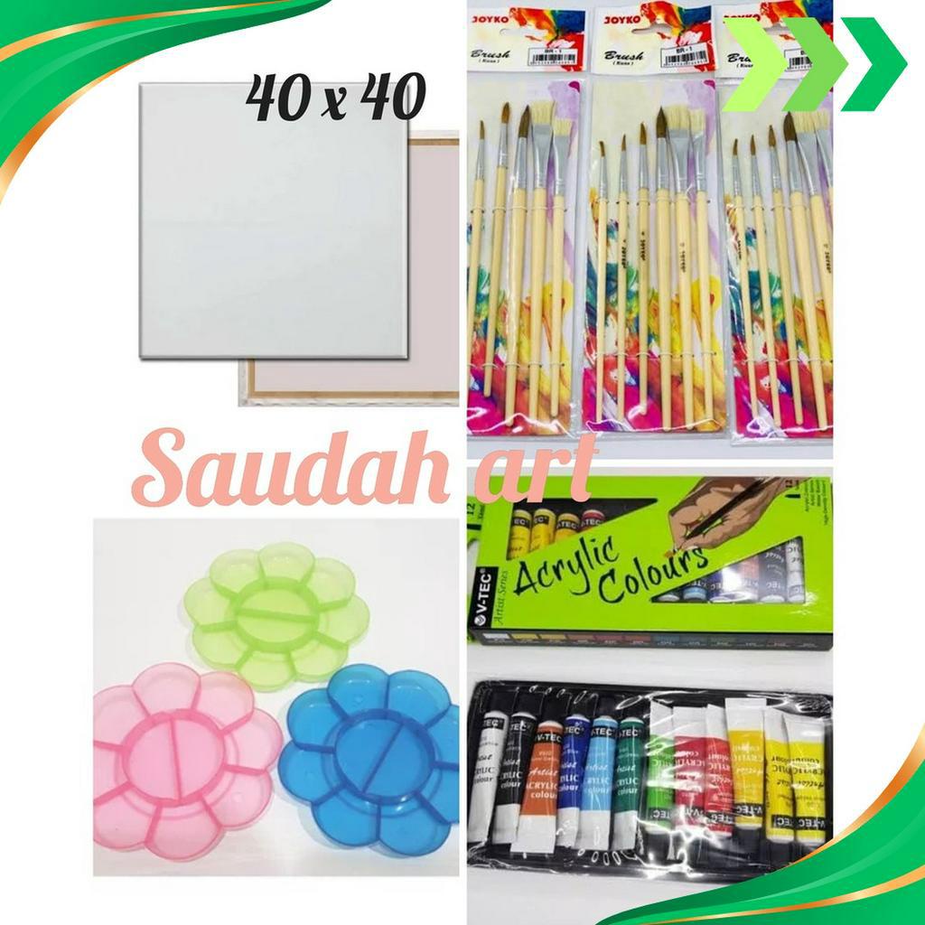 

TREND AWAL TAHUN Paket kanvas Lukis kanvas 4x4paletkuascat akrilik