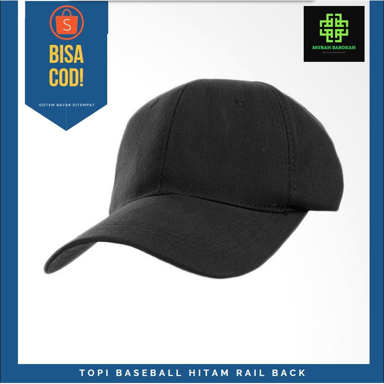 GROSIR Topi Polos Rail Back Non Besi Bahan Twill Topi Baseball Dewasa Banyak Warna