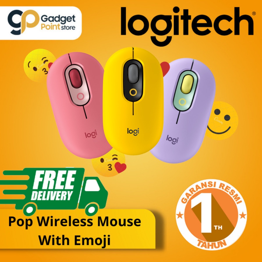 NEW Logitech POP Wireless Mouse With Emoji  - Original Garansi Resmi 1 Tahun