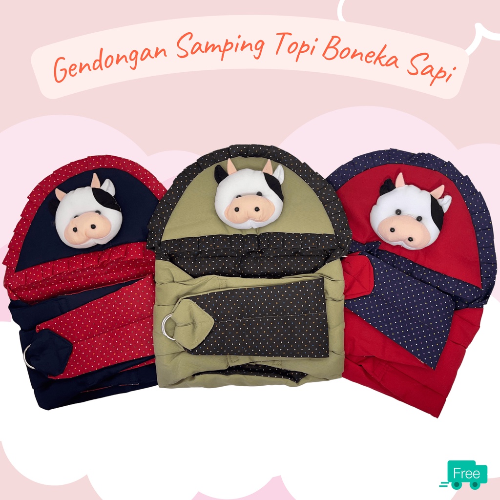 Gendongan Bayi Samping Topi Boneka Sapi Termurah dan Terlaris