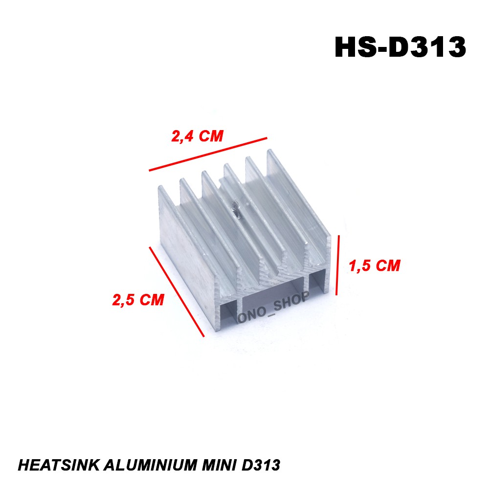 Heatsink Aluminium D 313 Type 2525