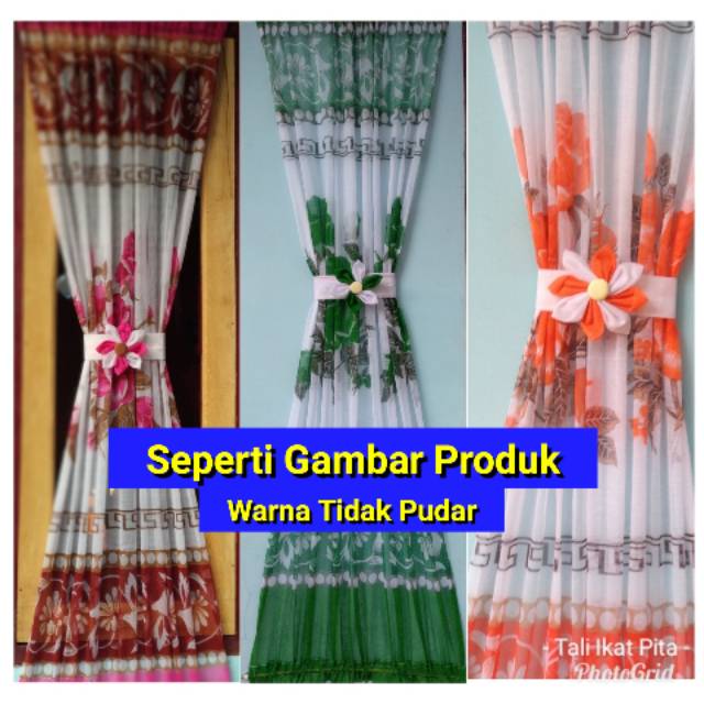 Gorden Kupu Kupu Motif Bunga Shopee Indonesia