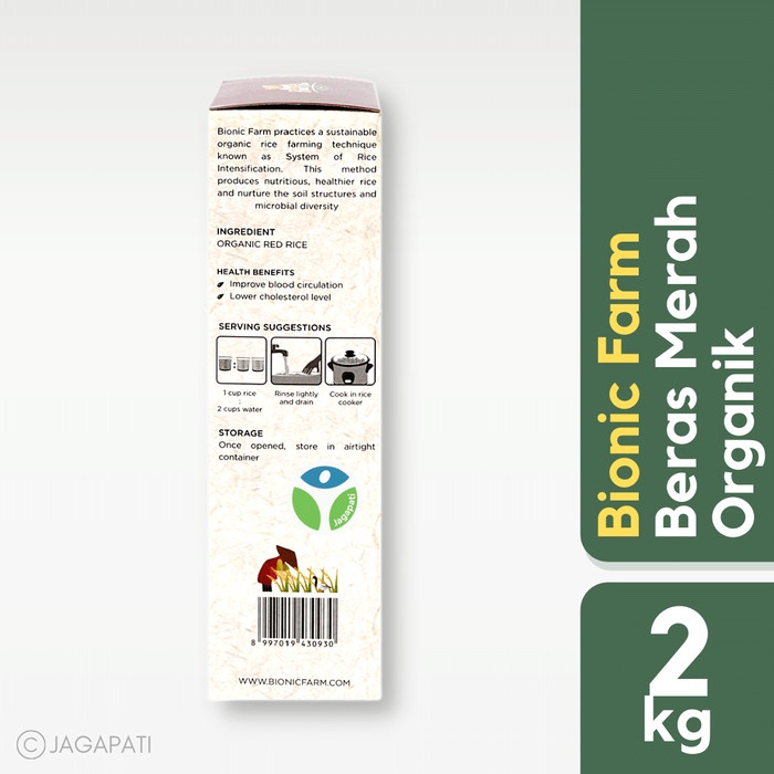 

gr20111r Bionic Farm - Organic Red Rice - Beras Sehat - 2 Kg Sv012Ss