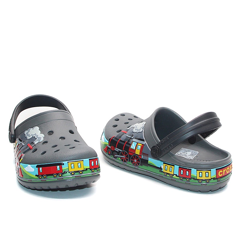 Crocs Kid's Fun Lab / Unicorn / Excavator / Train  Band Clog / Sandal Anak / Anti Air   [026]