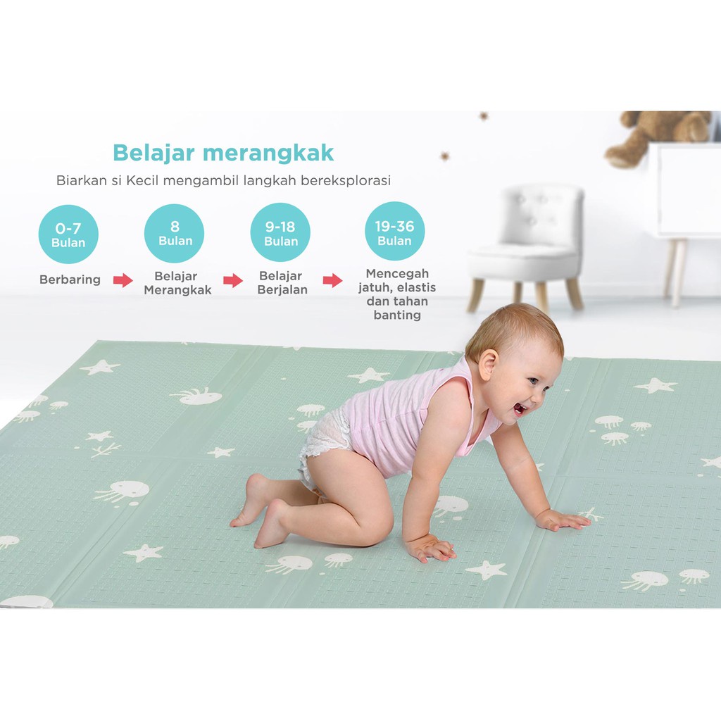 MUGU playmat / mooimom playmat / PARKLON PLAYMAT/ PARKLON XPE FOLDING PLAYMAT / MOOIMOM MUGU FOLDING PLAYMAT  / BABY ANGEL PE FOLDING / Folding Zoo Road // Playmat // Karpet Lipat