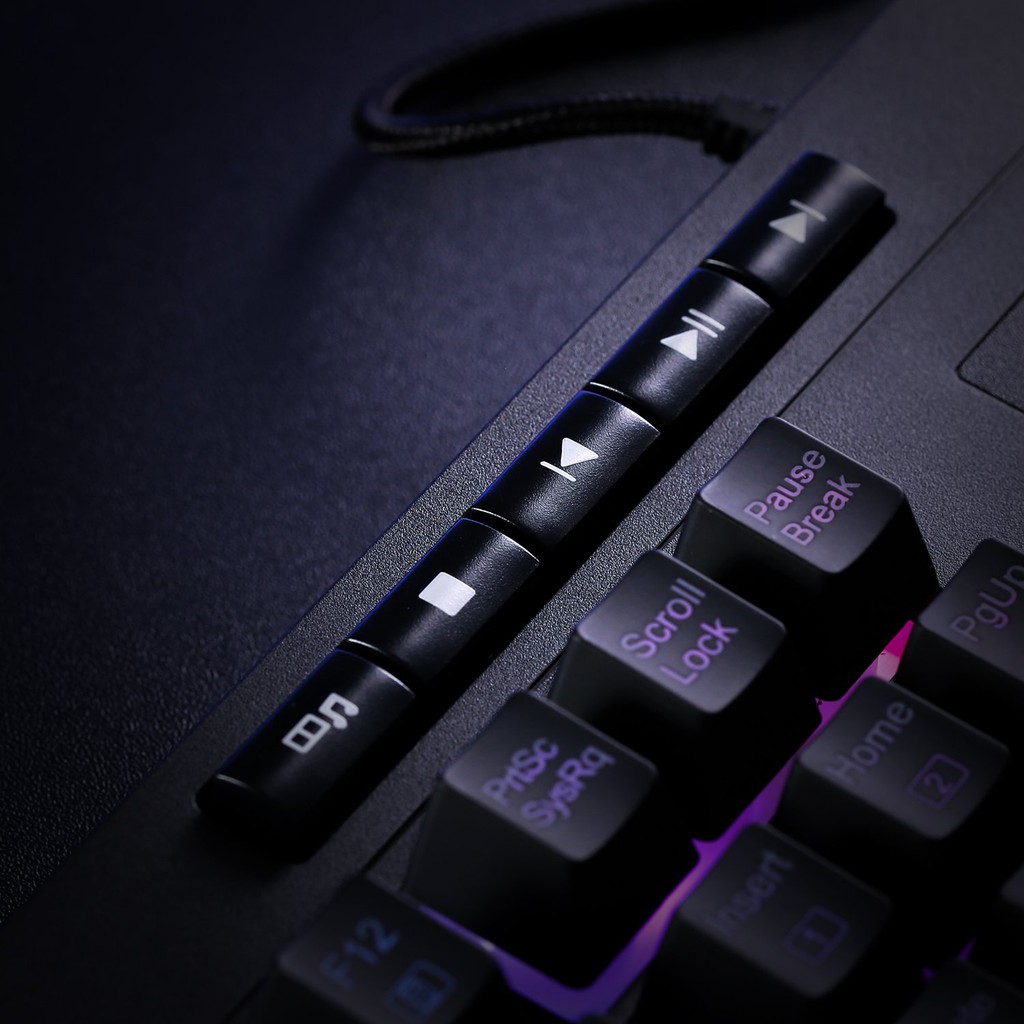 Redragon Keyboard Gaming Membrane Macro Palm Rest RGB K512RGB Shiva