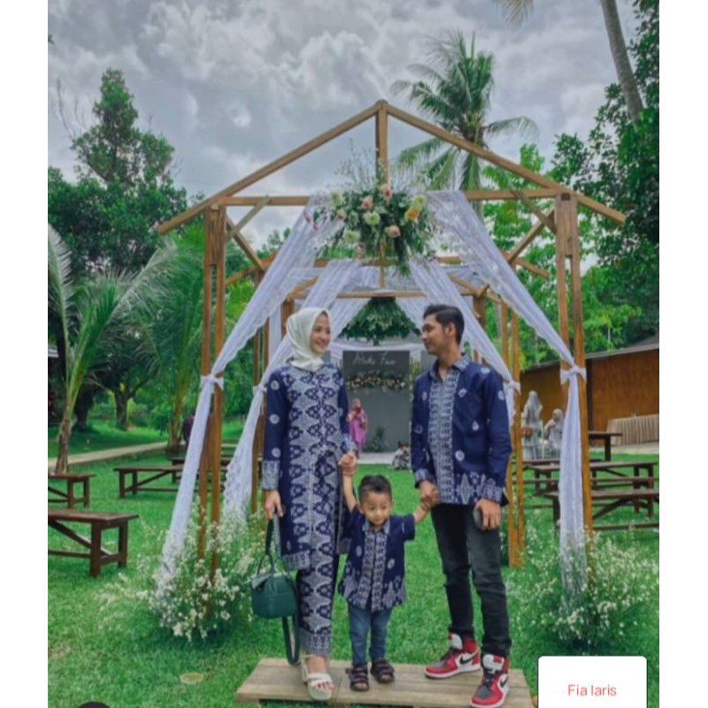 COUPLE SET KURUNG SONGKET NAVY SILVER