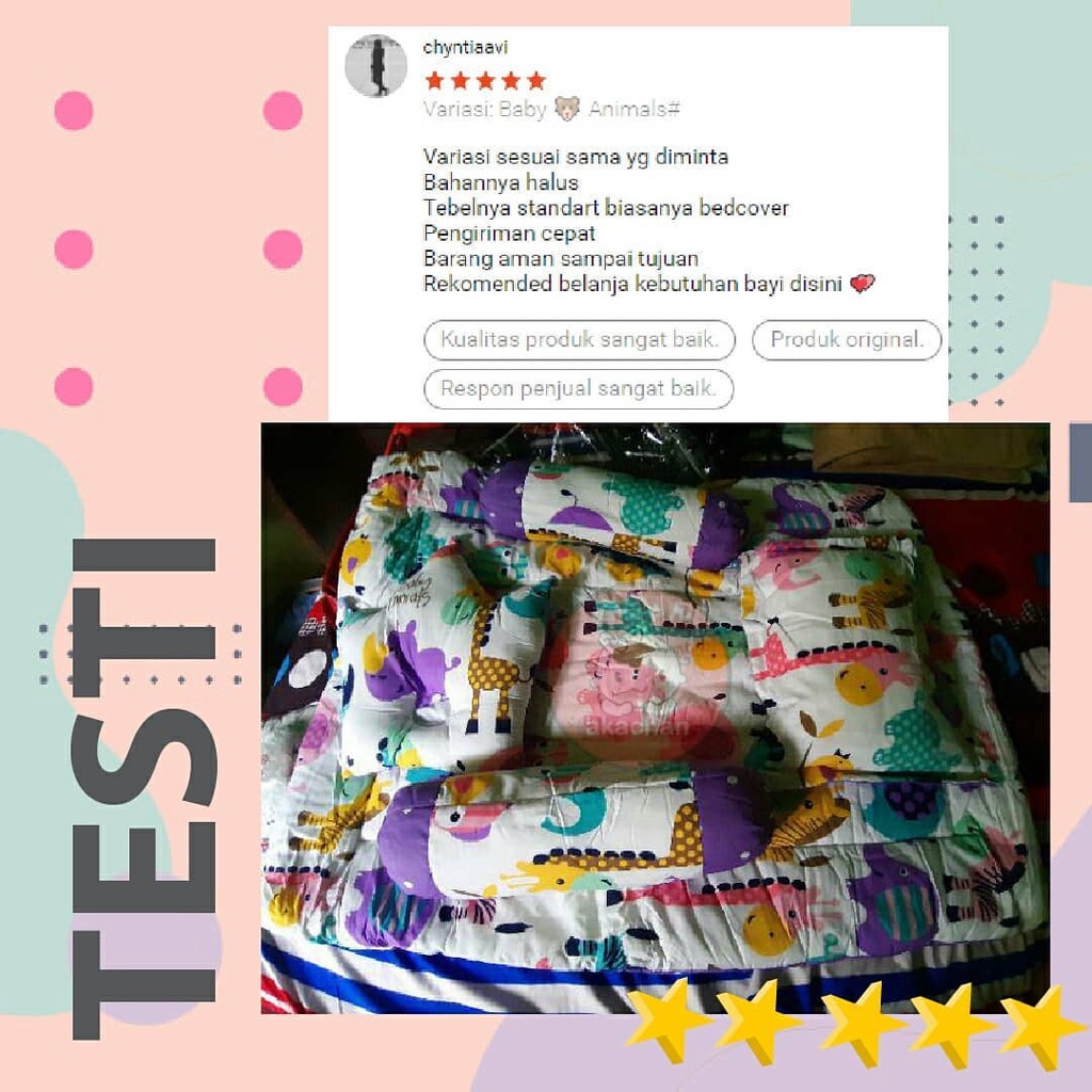 Green Tsum Baby Bed Set Bedcover Selimut Bantal Cover Akachan Bedset Crown Guling Alas Tidur bb Bayi