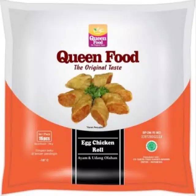 

EGG ROLL QUEEN FOOD 350GR / 16 PCS || Frozen Food Bandung Nasi Bento