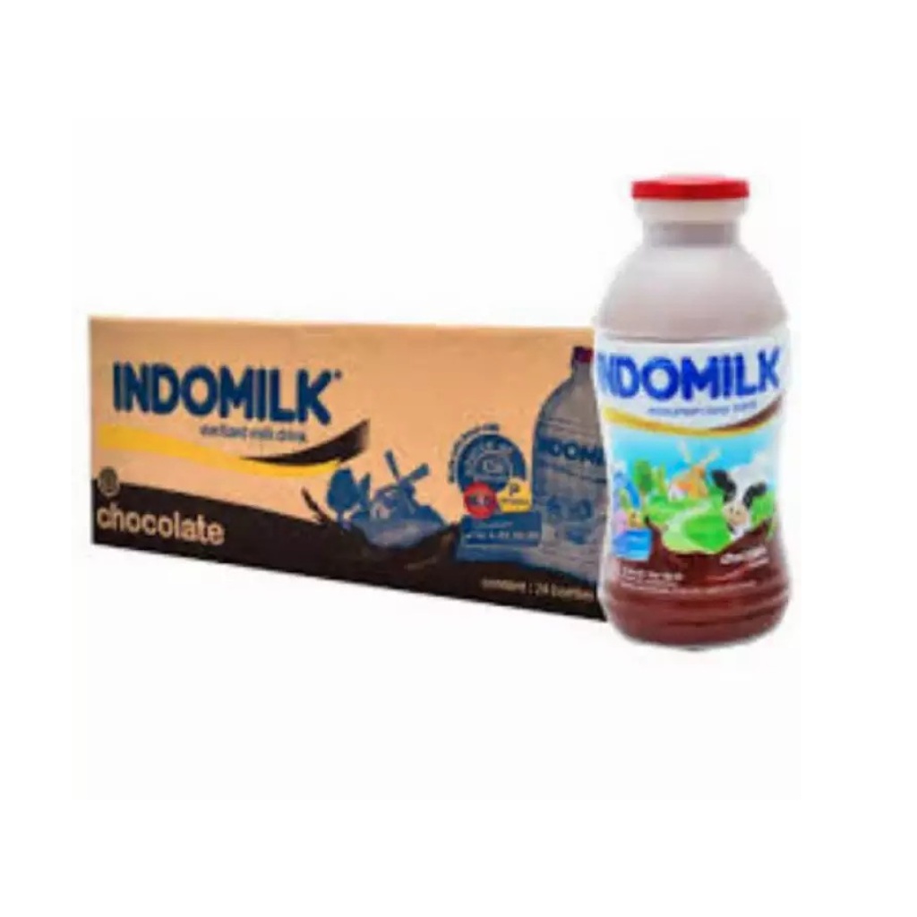 

Indomilk Botol Susu Cokelat / Vanila 190 ml 1 Dus Isi 24 pcs