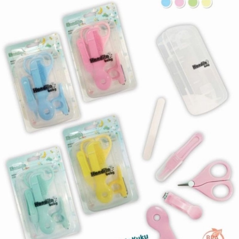 KANDILA Baby Manicure and Comb Set Gunting Kuku Kikir dan Sisir Bayi