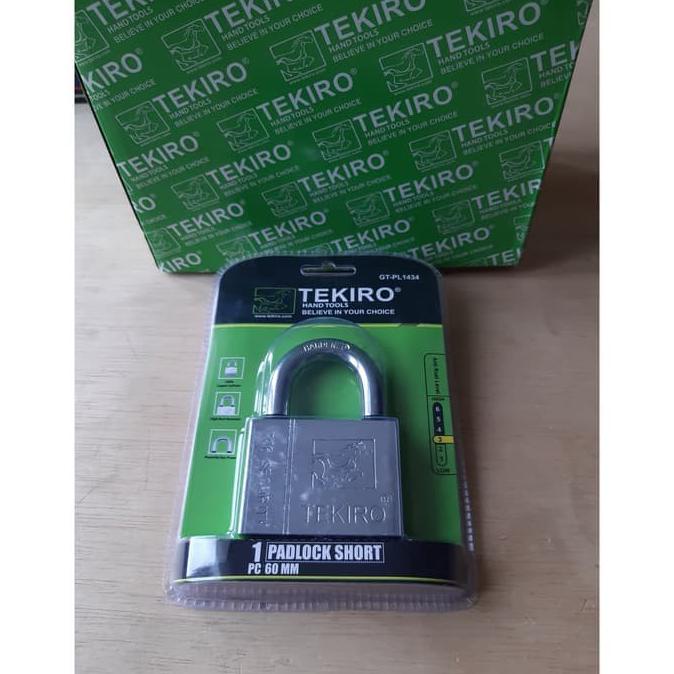 Hot Sale Kunci Gembok Tekiro 60Mm Leher Pendek Anti Hujan Pagar Rumah Ruko Hemat