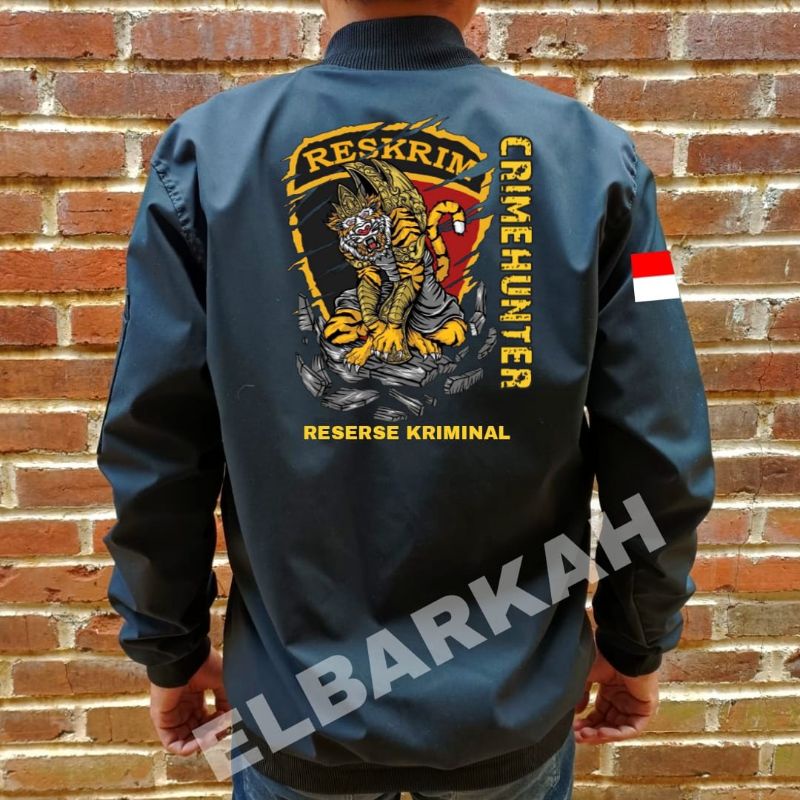 JAKET BOMBER LOGO RESKRIM JAKET BOMBER BISA CUSTOM LOGO SENDIRI jaket bomber waterfroop jaket bomber terbaru
