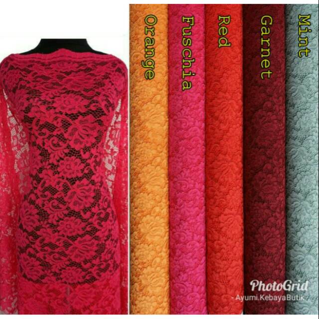 Kain kebaya brokat ( cord/timbul )