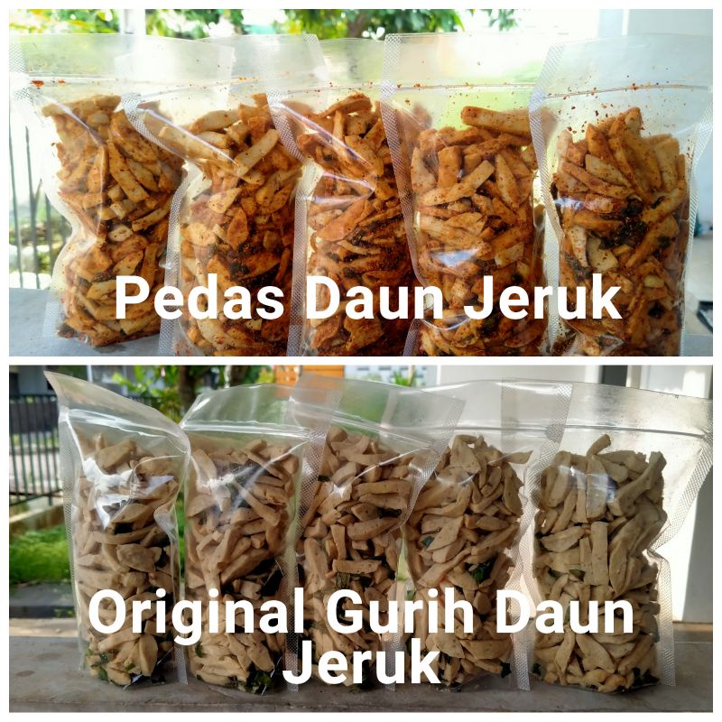 

basreng original daun jeruk dan pedas daun jeruk