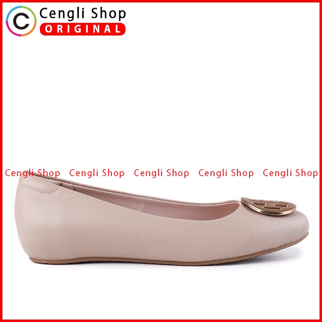 SEPATU FLAT WANITA HUSH PUPPIES ORIGINAL CASUAL BRANDED BROWN HW29