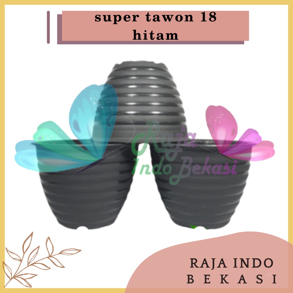 Pot Super Tawon 18 Hitam Garden Of Love Pot Tawon 18cm Mirip Pot Tawon Pirus 18 20 21 24 - Pot Tawon 18