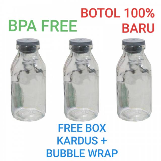Botol ASI Kaca 100% BARU Botol Kaca ASIP VIAL 100 ml BD07