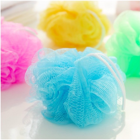 Spons Mandi Jaring Rainbow Spon Sponge Shower Gel Spons Mandi Busa Tebal Bath Puff