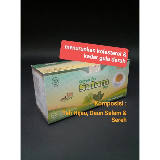 

[[BISA COD]] Teh Hijau Daun Salam (Salam Herbal Green Tea), Teh Celup 25 Kantung NEW Kode 1259
