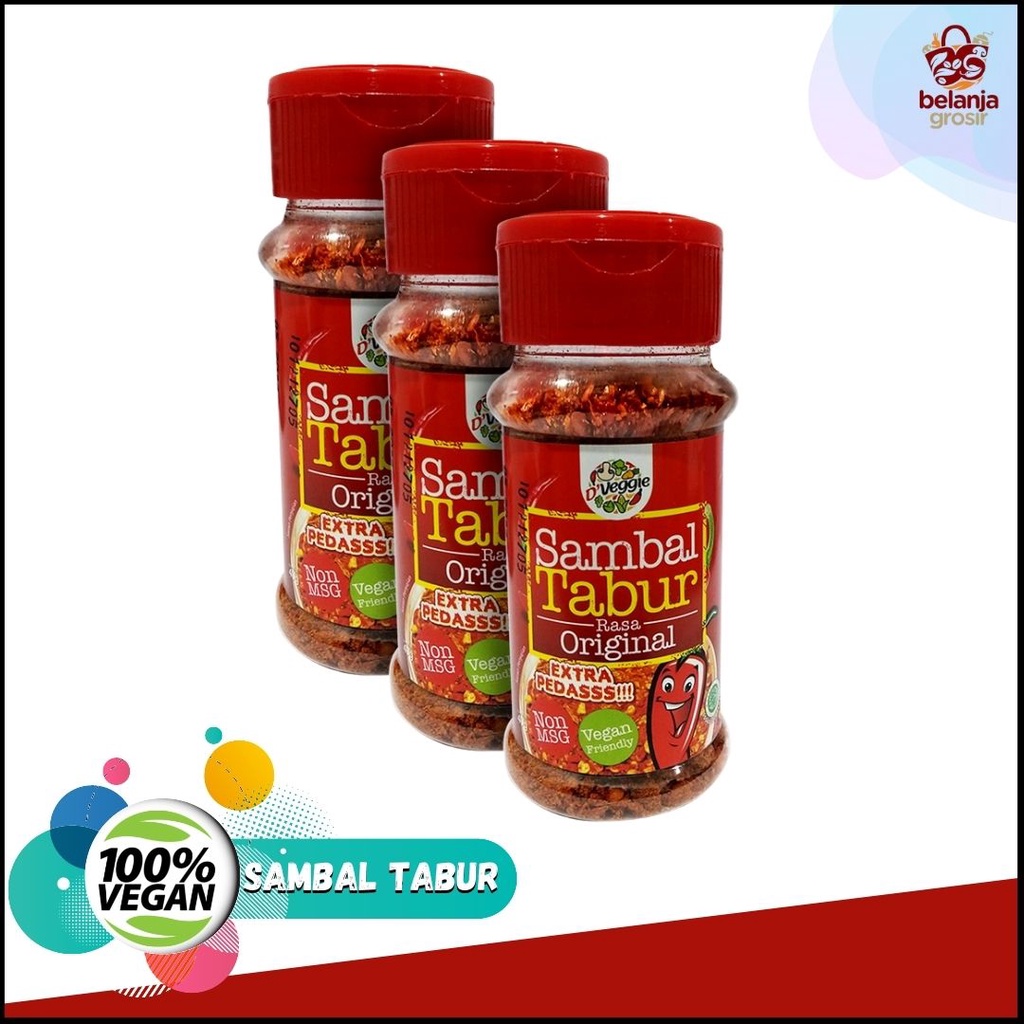 

Sambel Pedes Cabe Bubuk extra pedas DVeggie 40gr Sambel Tabur Pedes