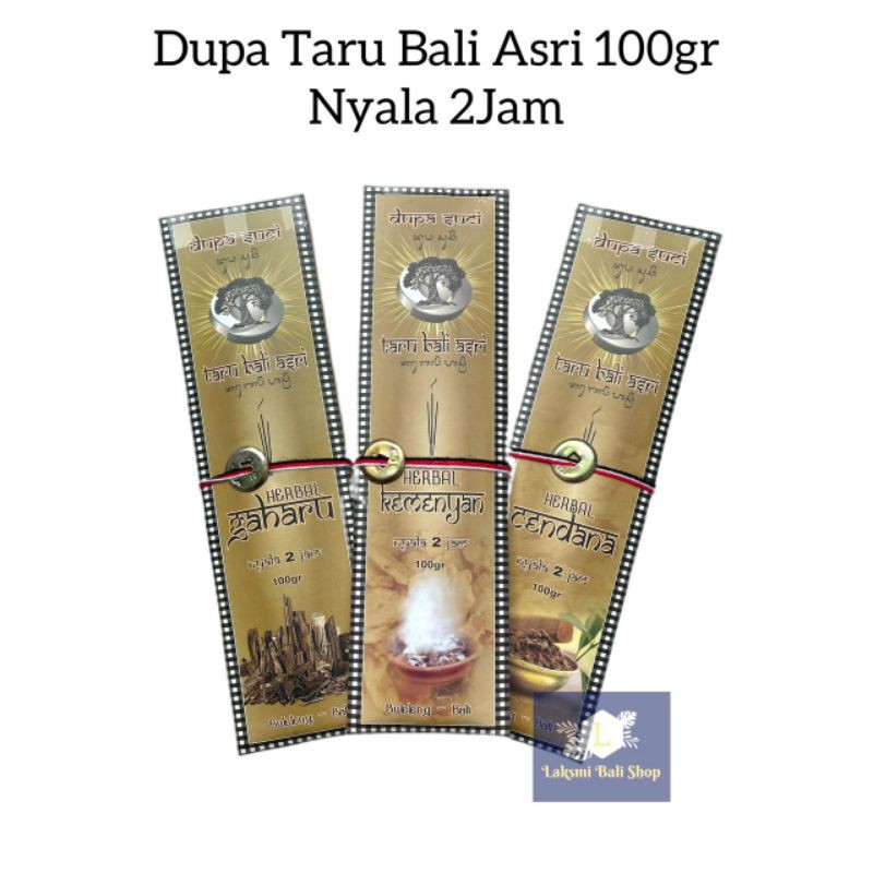 Dupa Herbal Taru Bali Asri 100gr Gaharu Kemenyan Cendana