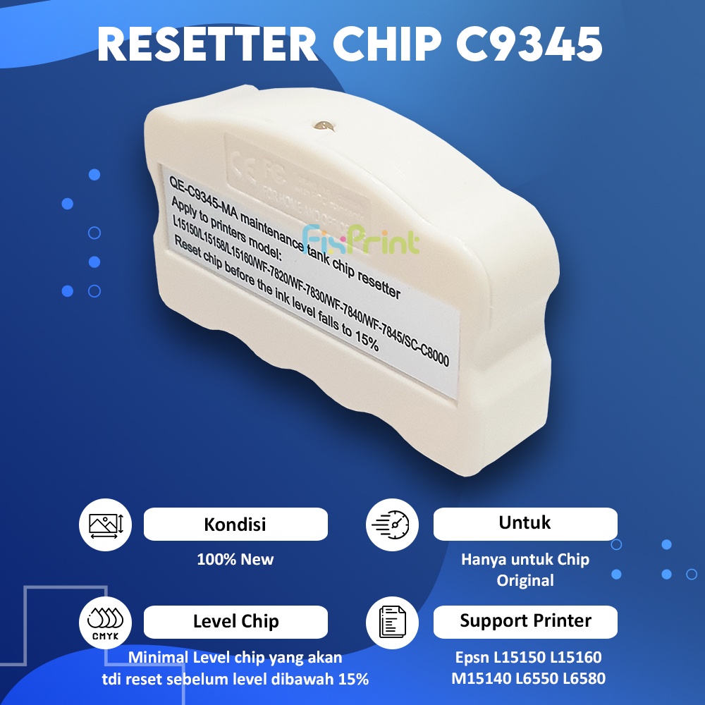 Resetter Chip Waste Ink C9345 Reset Chip Maintenance Box Wasting Pad