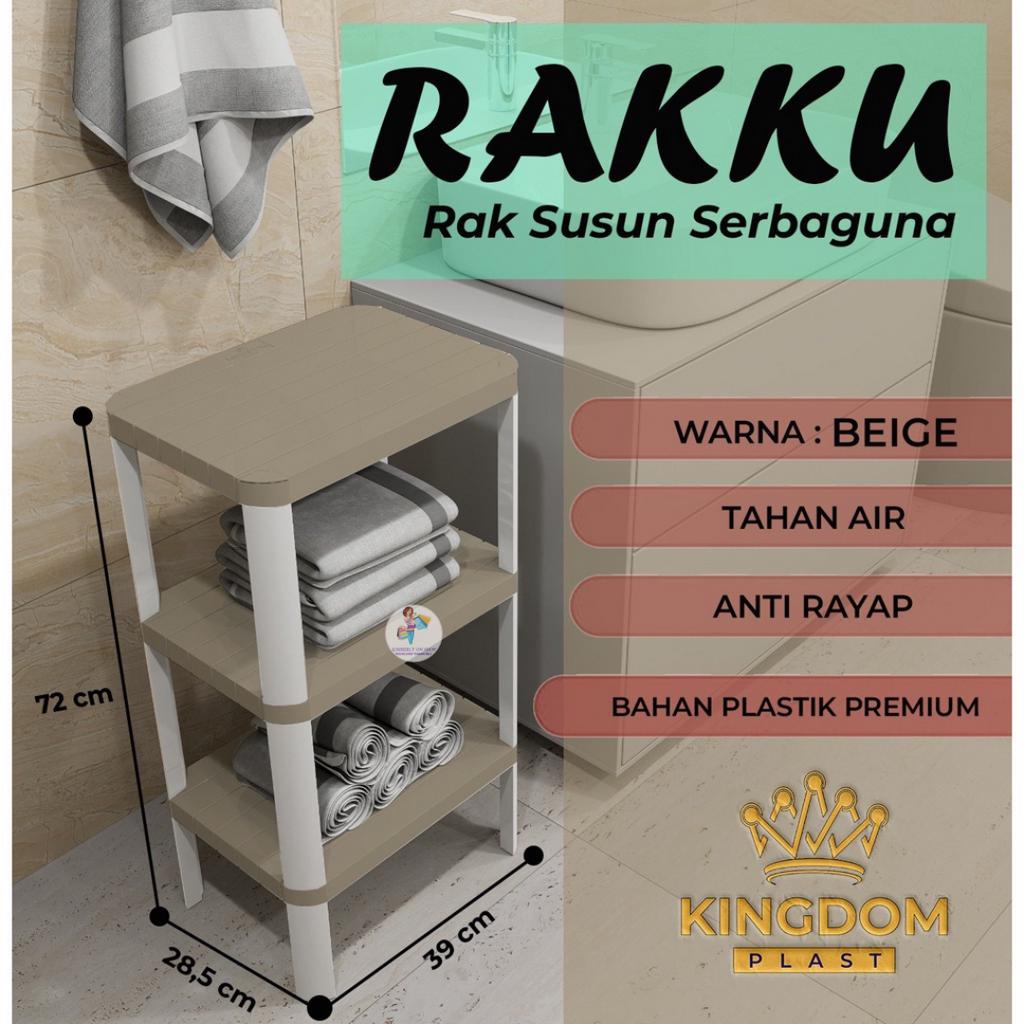 Rak Susun 3 Tingkat Serbaguna Rakku Kingdom Plastik