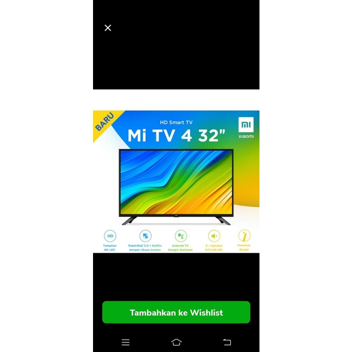 Tv Led Xiaomi Mi Led 4A 32 Inch Tv Android Smart Tv