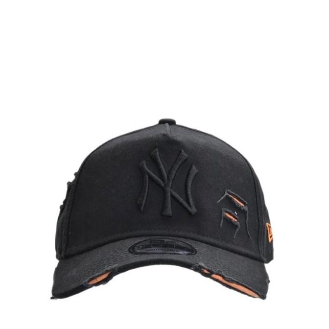 [[COD]] New Era 940AF NY Yankee Cotton Damage Men's Cap - Black LIMITED EDITION Kode 551