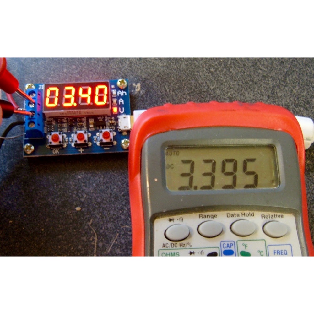 Battery Capacity Meter Discharge Tester 1.5v~12v for 18650 Li-ion