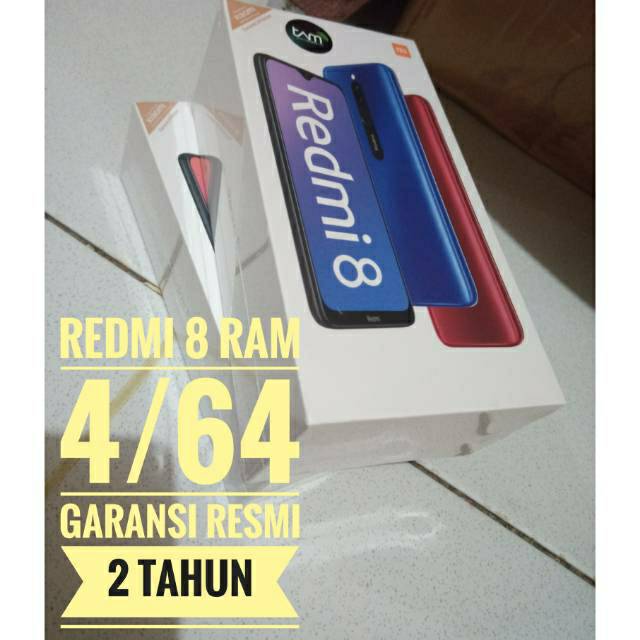 NEW/BARU XIAOMI REDMI 8 PLUS RAM 4 ROM 64 4/64 GB ORIGINAL GARANSI RESMI TAM 2 TAHUN 3/32 MI