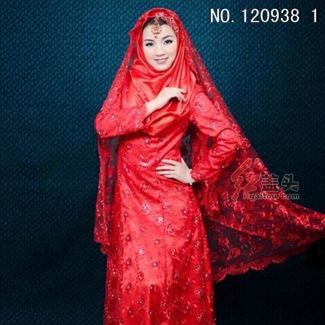 ✆♈Muslim Indonesia Gaun Pengantin Muslim Gaya Baru Foto Studio Tema Islami Gaun Pengantin Butik Mera