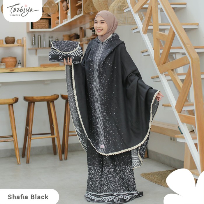 

MUKENA TAZBIYA BORDER 2IN1 SHAFIA SERIES ALLSIZE - BLACK