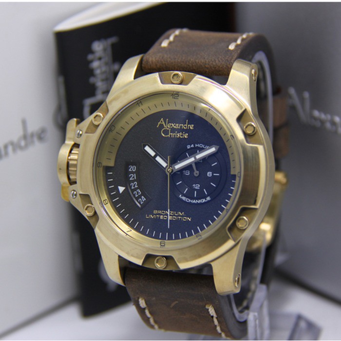 ALEXANDRE CHRISTIE 6481 PRIA BRONZE ORIGINAL LIMITED EDITION AC6481 AC 6481 JAM TANGAN COWOK