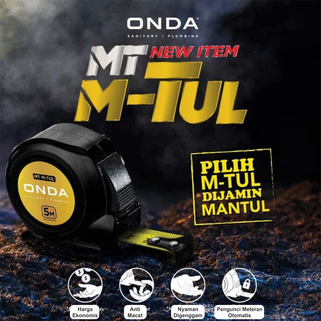 ONDA M-TUL Meteran 5 Meter Measuring Tape Alat Ukur 5M