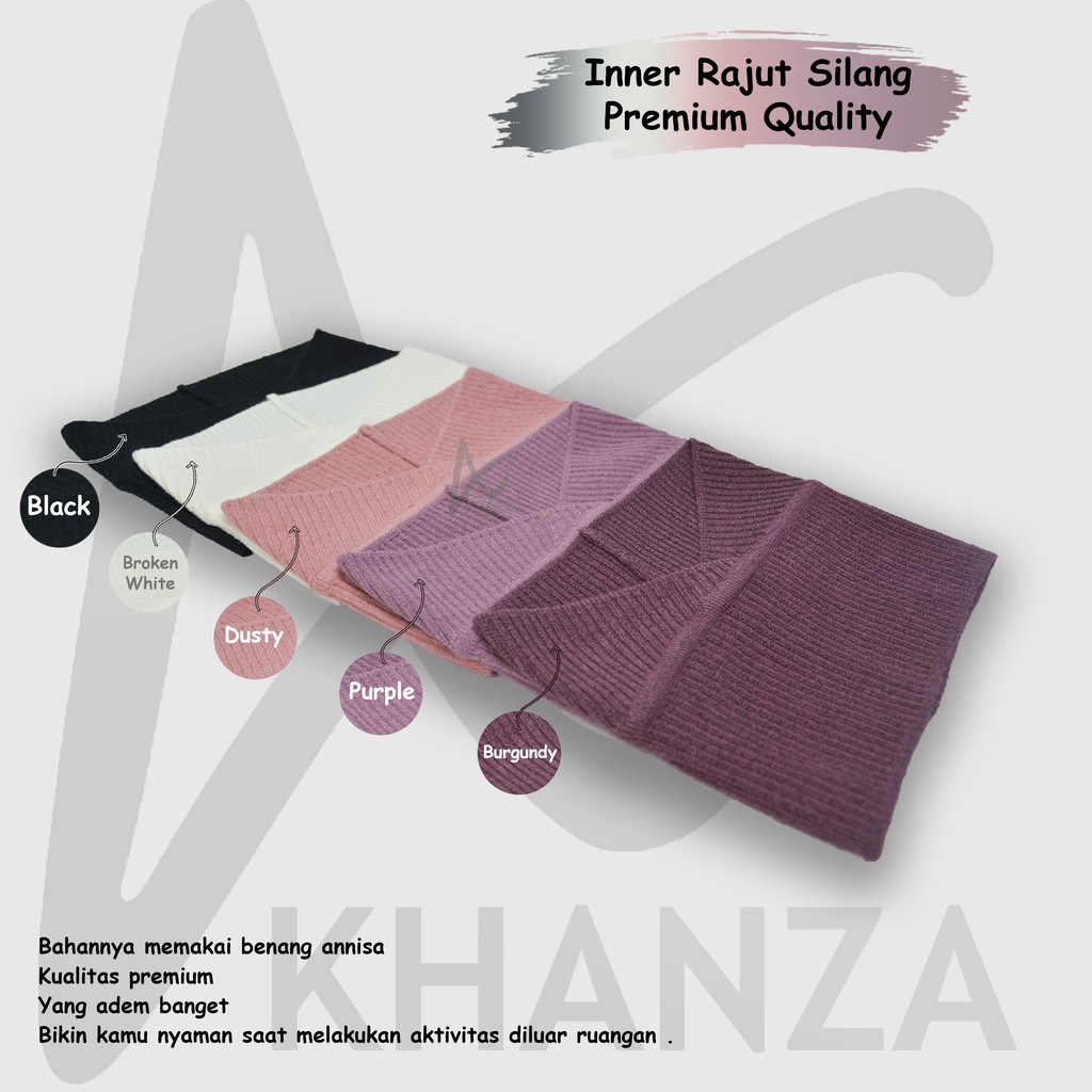Inner Rajut Silang Premium Bandana Dalaman kerudung Ciput Dua Fungsi